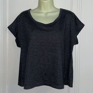 mark. brand dark gray cap sleeved thick knit T shirt